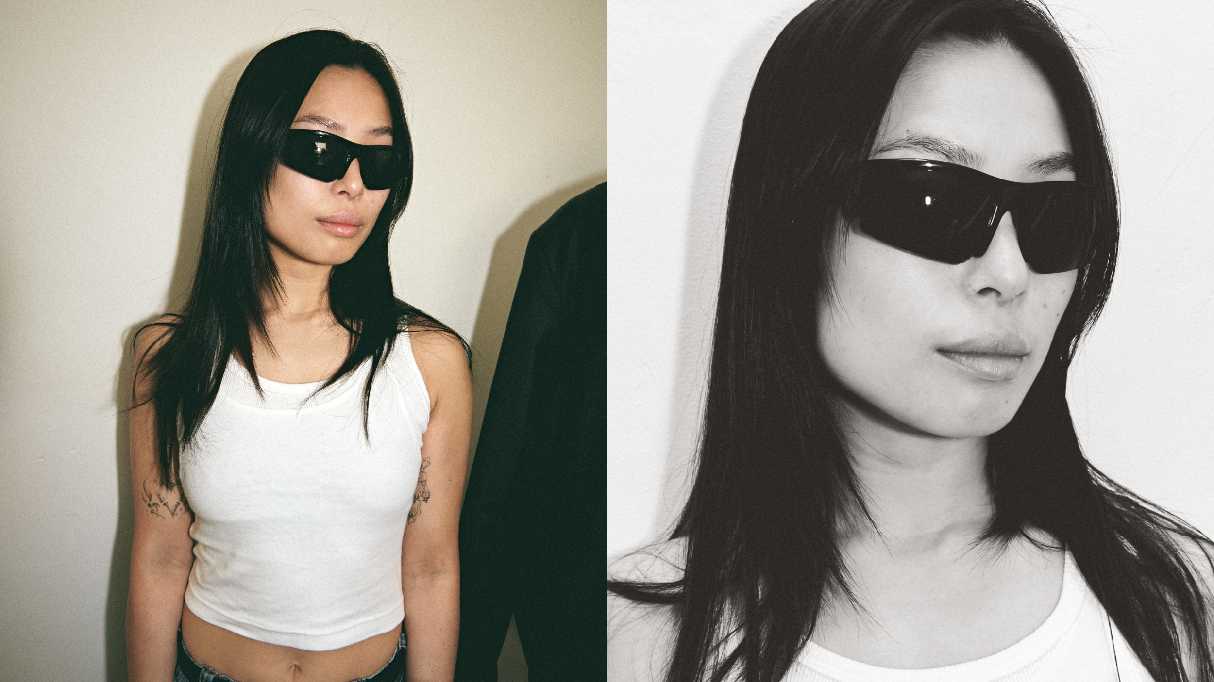 Evie & Ivy Black Flat-Edge Cat-Eye Sunglasses